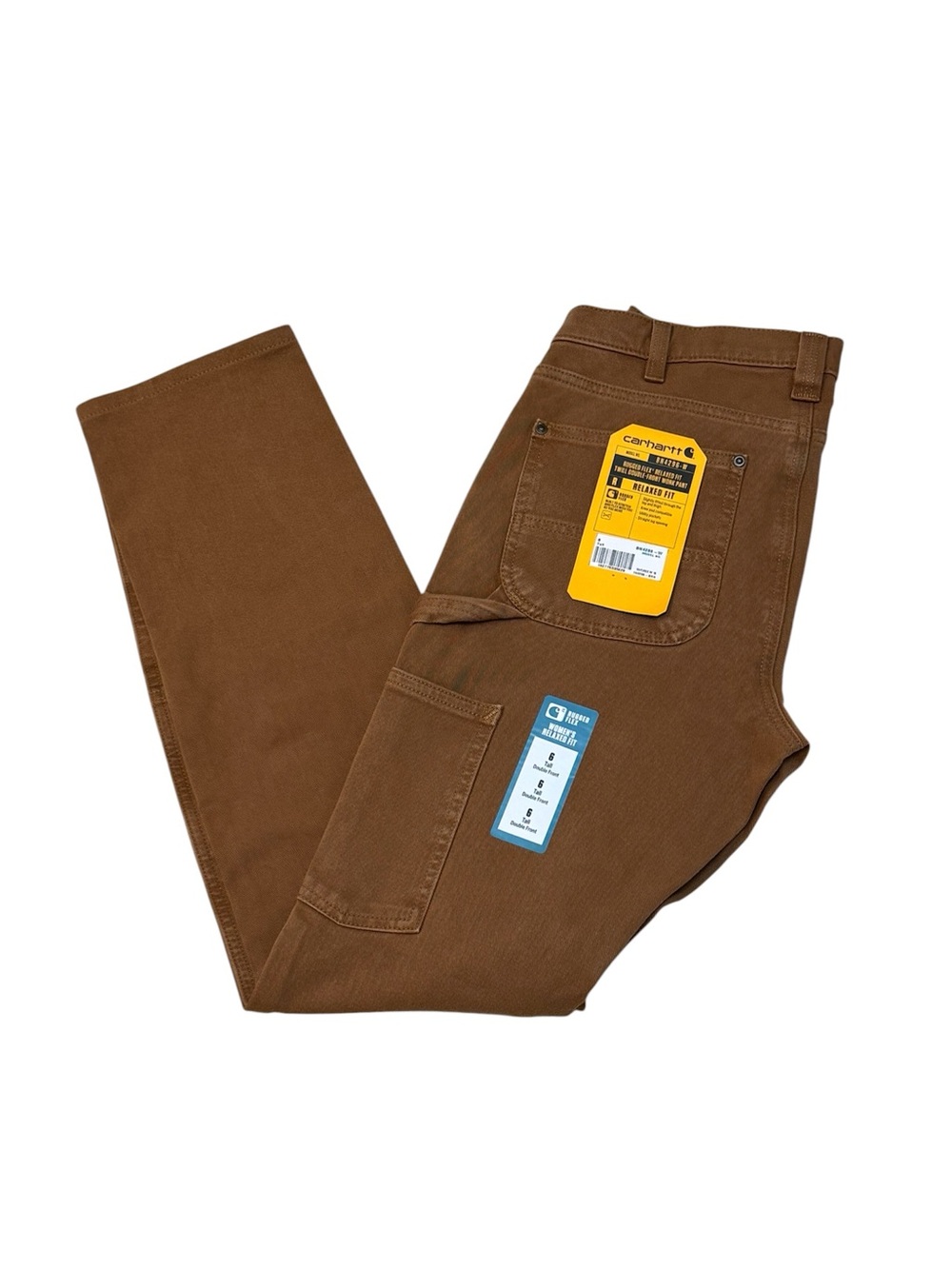 Carhartt Women’s Rugged Flex Relaxed Fit Twill Double Front Work Pants 6 Tall